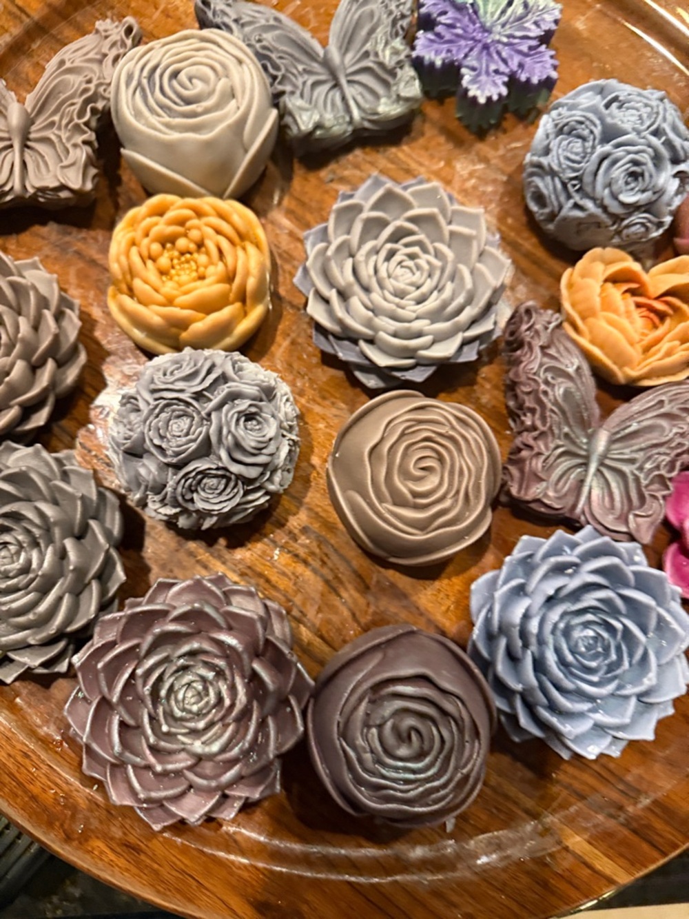 Butterfly, Peony, Flower, Heart-Shaped Wax Melt -Decorative Scenting Accent